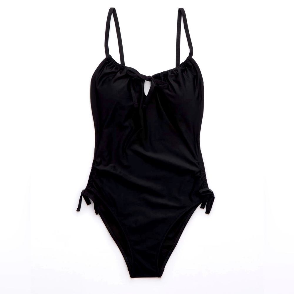 Aerie Cheeky Ruched Keyhole 1 Piece Swim Suit Women’s Large